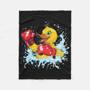 Couverture Polaire Canard en caoutchouc boxeur avec gants de boxe Kic