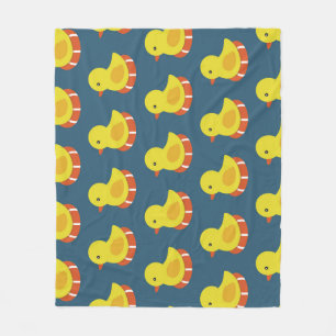 Couverture Polaire Canard en caoutchouc jaune, mignon, motif sans sou