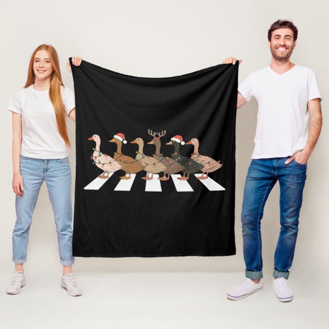 Couverture Polaire Canards de Noël Drôles Animaux Cadeau pour l'Amant (En situation)