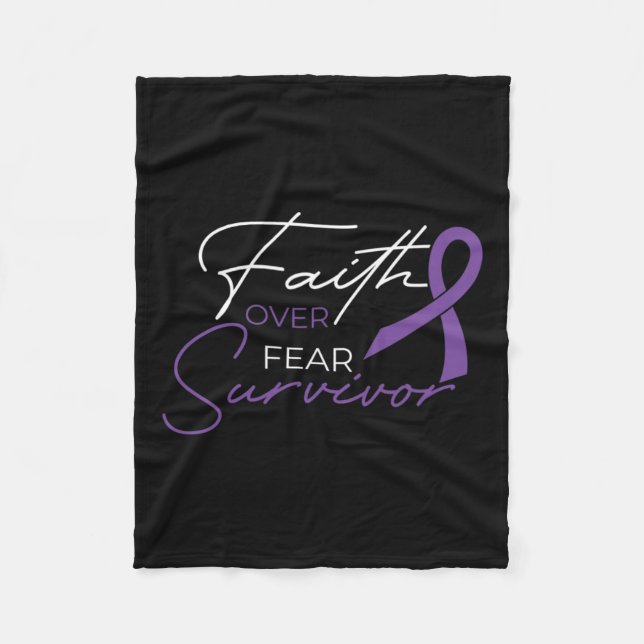 Couverture Polaire Cancer du pancréas Lutte contre le cancer Ruban 1 (Devant)