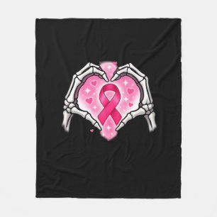 Couverture Polaire Cancer du sein Squelette Coeur de la main Signal r