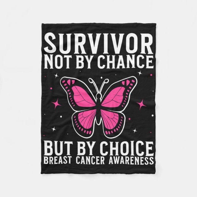 Couverture Polaire Cancer du sein Survivant Sensibilisation au cancer (Devant)