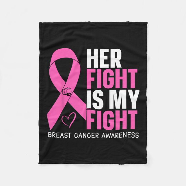 Couverture Polaire Cancer Son Combat Est Mon Combat Sensibilisation A (Devant)