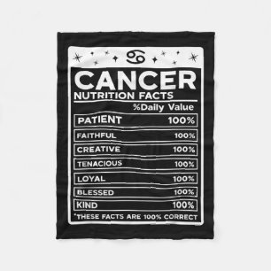 Couverture Polaire Cancer Style nutritionnel Design zodiaque, cancer