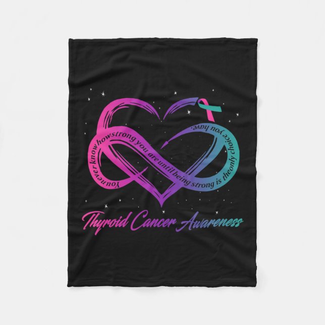 Couverture Polaire Cancer Survivant Soutien Thyroïde Cancer Guerrier (Devant)