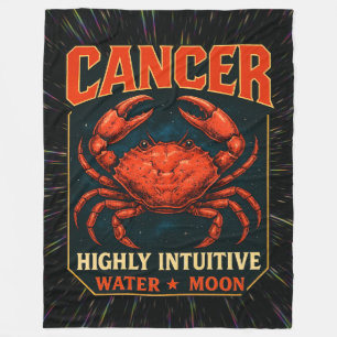 Couverture Polaire Cancer Zodiac 80's Rock Band Inspiré Astrologie