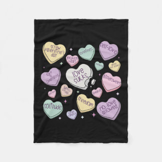 Couverture Polaire Candy anti-valentine rétro Vintage coeur amour Chu