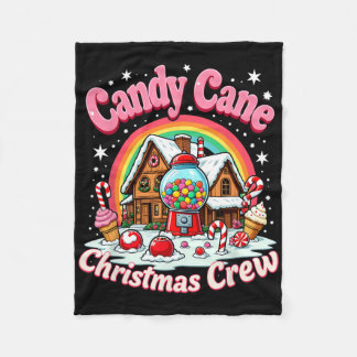 Couverture Polaire Candy Cane Christmas Crew House Candy Security Can