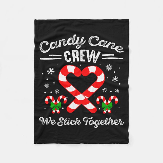 Couverture Polaire Candy Cane Heart Crew We Stick Together Matching P (Devant)