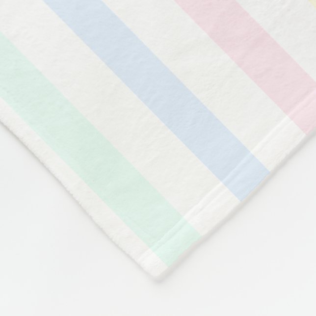 Couverture Polaire Candy Stripes Pastel Arc-en-ciel Couleurs Grand Bé (Coin)