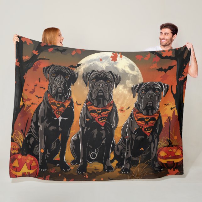 Couverture Polaire Cane Corso Halloween Effrayant (En situation)