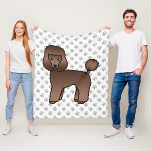 Couverture Polaire Caniche jouet marron Chien de dessin animé mignon