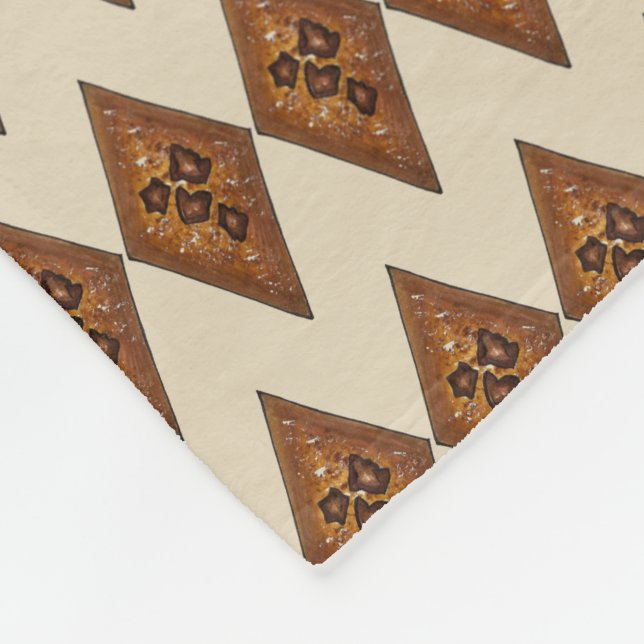 Couverture Polaire Cannelle épice sucre tarte de sable Noël biscuit (Coin)