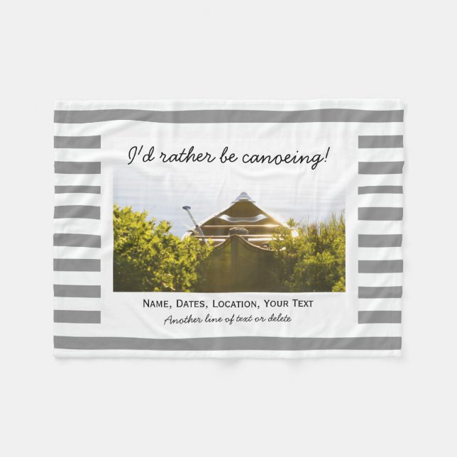 Couverture Polaire Canoë-kayak sur mesure Photo Gris et Blanc (Devant (Horizontal))