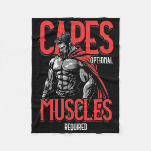 Couverture Polaire Capes facultatifs Muscles requis Funny Gym Meme 1