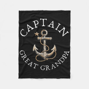 Couverture Polaire Capitaine Great Grand-pa Bateau Voilier Vintage
