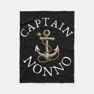 Couverture Polaire Capitaine Nonno Bateau Voilier Ancre Vintage