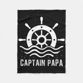 Couverture Polaire Capitaine Papa Fête des Pères Ponton Capitaine