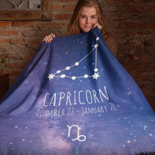 Couverture Polaire Capricorne Constellation Zodiaque personnalisée