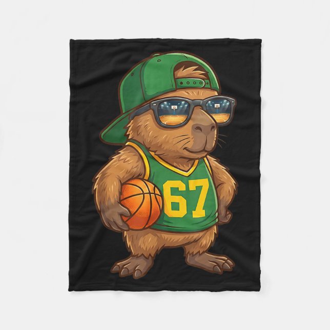 Couverture Polaire Capybara Basketball 67 Gen Alpha Slang Srts Men Bo (Devant)