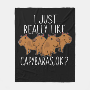 Couverture Polaire Capybara Cadeaux Enfants Femmes Cute Capybara
