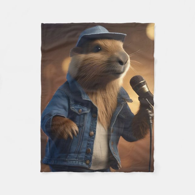Couverture Polaire "Capybara Cowboy : Serenading the Wild West" (Devant)