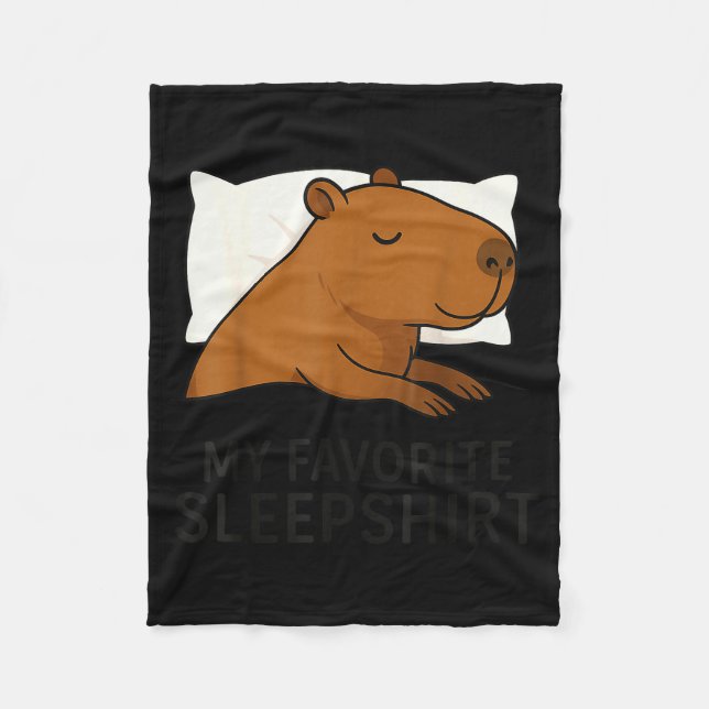 Couverture Polaire Capybara Favorite Sleepshirt Sleeng Pajamas Boys G (Devant)