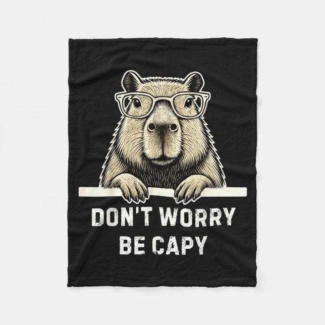 Couverture Polaire Capybara Lover Don't Worry Be Capy Gift For Men Wo (Devant)