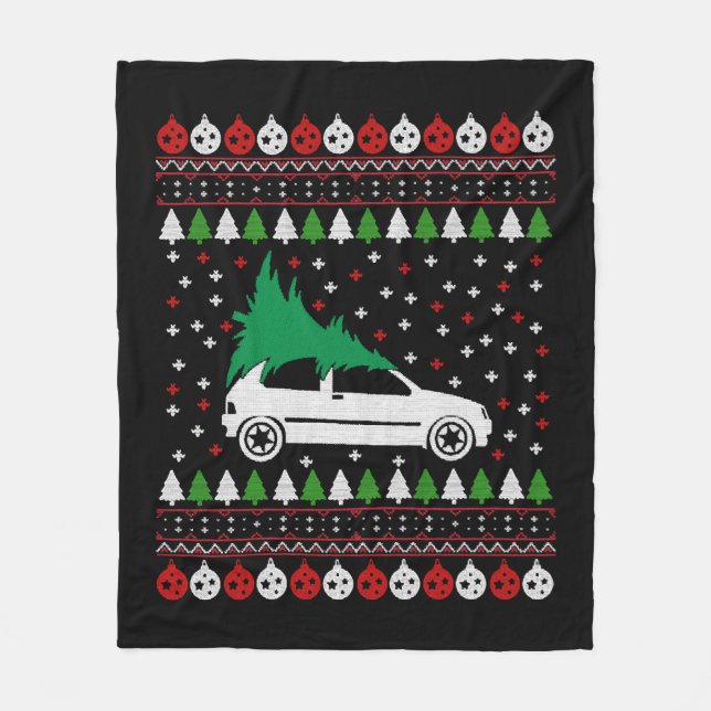 Couverture Polaire Car Christmas (Devant)