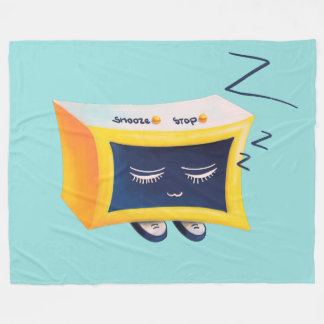 Couverture Polaire Caractère de l'alarme de couchage de Kawaii