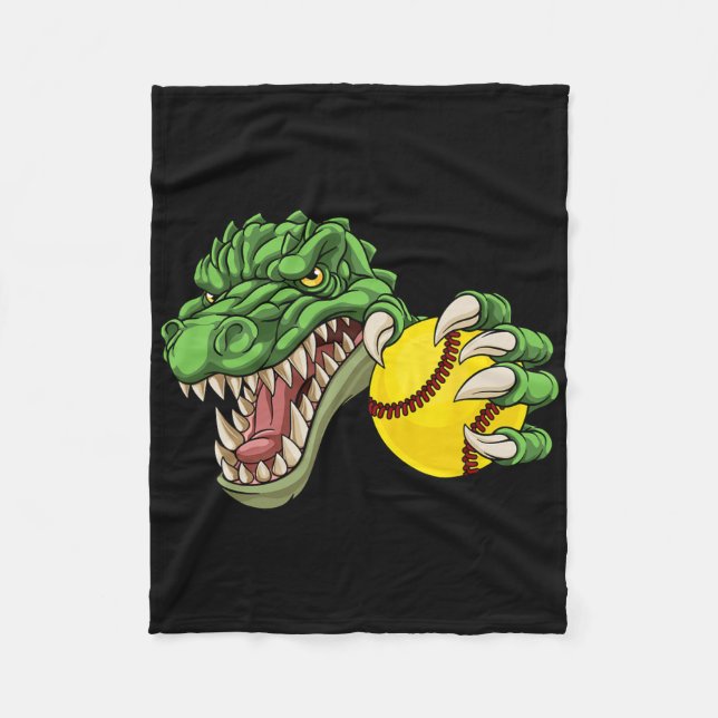 Couverture Polaire Caractère Douce Alligator Crocodile Dinosaure  (Devant)