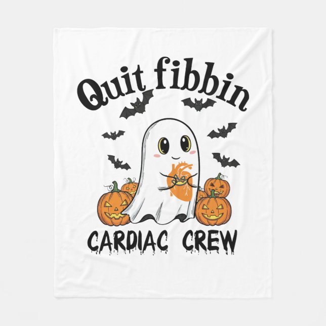 Couverture Polaire Cardiac Crew Funny Boo-Ghost Citrouille (Devant)