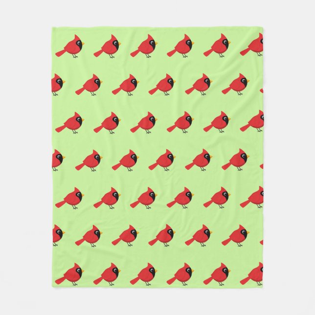 Couverture Polaire Cardinal Rouge Cardinal Cardinal aux Fleurs (Devant)