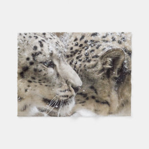 Couverture Polaire Caresse de léopard de neige