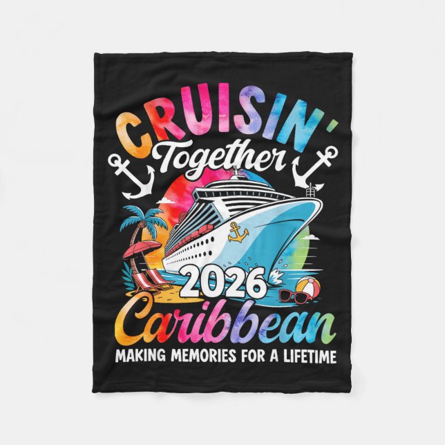 Couverture Polaire Caribbean Cruise Family Vacation 2026 Cruisin’ Tog (Devant)