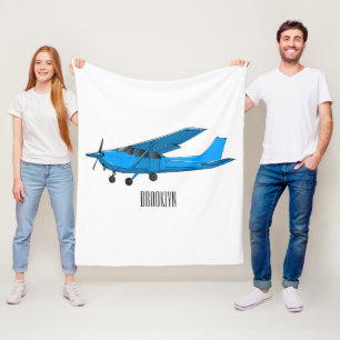 Couverture Polaire Caricature d'avion à voilure fixe