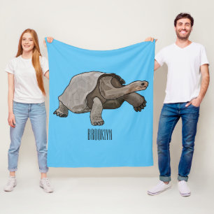 Couverture Polaire Caricature de la tortue des Galapagos