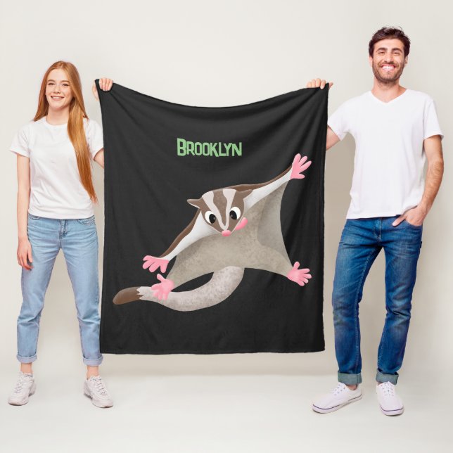 Couverture Polaire Caricature de planeur de sucre joyeux (En situation)