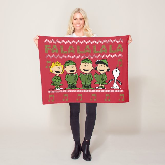 Couverture Polaire Caroling Christmas Sweater Graphic (En situation)