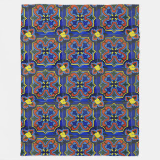 Couverture Polaire Carreaux colorés mexicains