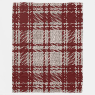 Couverture Polaire Carreaux Marron