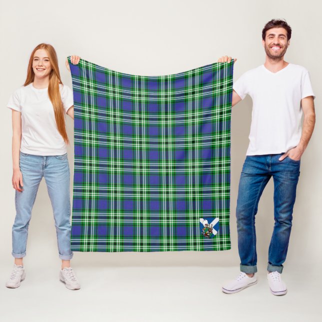 Couverture Polaire Carreaux Tartan Haliburton de Scott (En situation)