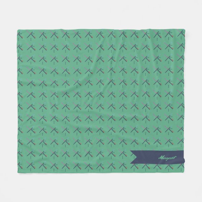 Couverture Polaire Carrelage de l'aéroport PDX| Un tapis précieux| No (Devant (Horizontal))