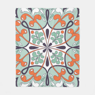 Couverture Polaire Carrelage marocain oriental Design floral