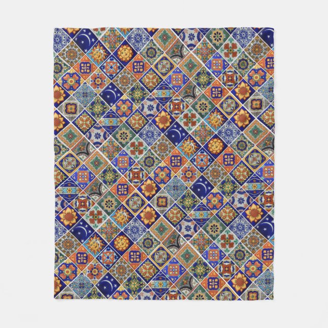 Couverture Polaire Carrelage Talavera Image Style Sud-Ouest Doux (Devant)