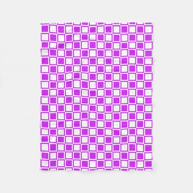 Couverture Polaire Carrés Purple Bold Mod (Devant)