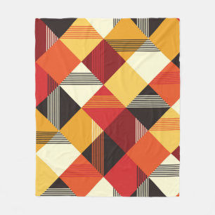 Couverture Polaire Carrés vintages : Simple Striped Sans Couture.