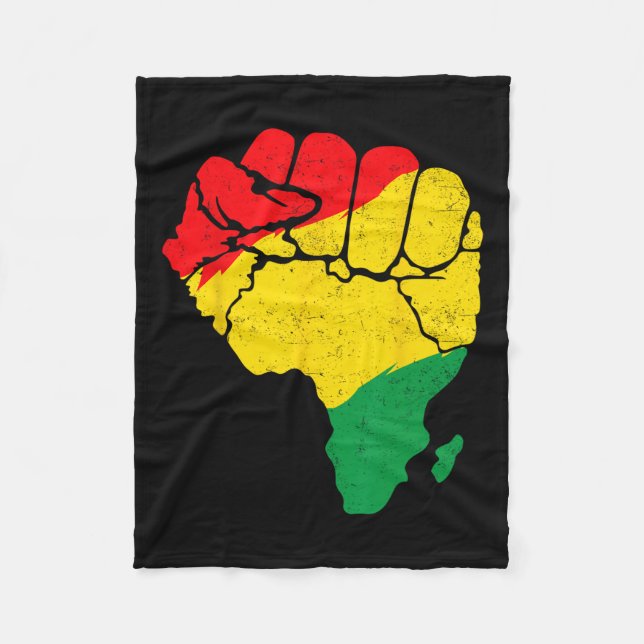 Couverture Polaire Carte Africaine Première Unité Junetten Pride Blac (Devant)