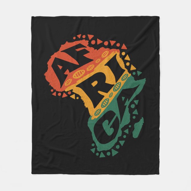 Couverture Polaire Carte Afrique (Devant)