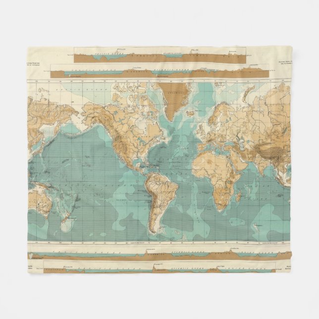 Couverture Polaire Carte bathyorographical du monde (Devant (Horizontal))
